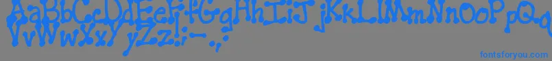 PenstitchingNormal Font – Blue Fonts on Gray Background