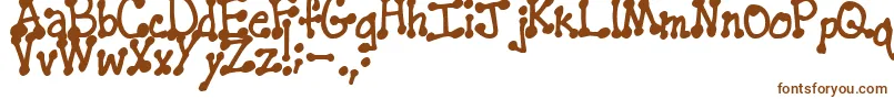 PenstitchingNormal Font – Brown Fonts on White Background