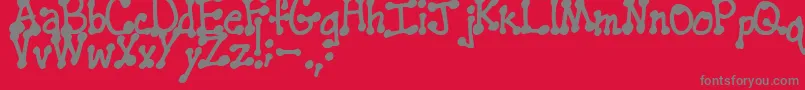 PenstitchingNormal Font – Gray Fonts on Red Background