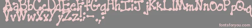 PenstitchingNormal Font – Pink Fonts on Gray Background