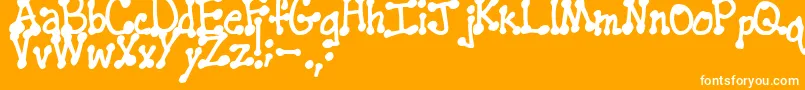 PenstitchingNormal Font – White Fonts on Orange Background