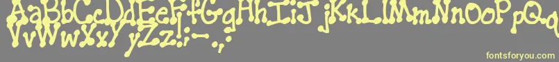 PenstitchingNormal Font – Yellow Fonts on Gray Background