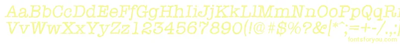 TypewriterantiqueItalic Font – Yellow Fonts