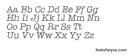 TypewriterantiqueItalic Font