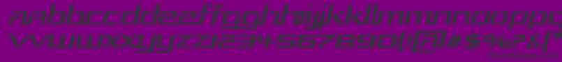 RepublikaIiiExpItalic-Schriftart – Schwarze Schriften auf violettem Hintergrund