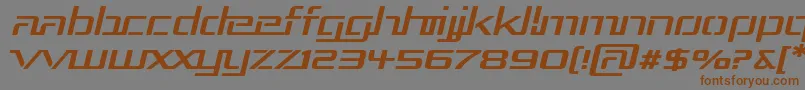 RepublikaIiiExpItalic Font – Brown Fonts on Gray Background