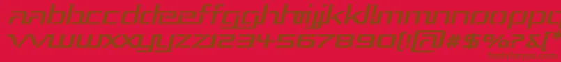 Police RepublikaIiiExpItalic – polices brunes sur fond rouge