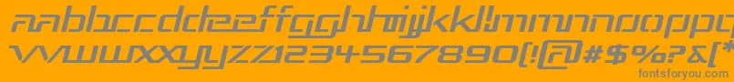 RepublikaIiiExpItalic Font – Gray Fonts on Orange Background