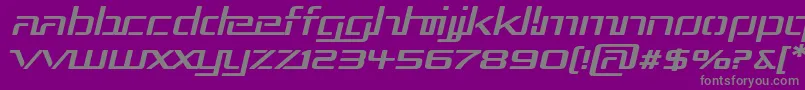 RepublikaIiiExpItalic Font – Gray Fonts on Purple Background