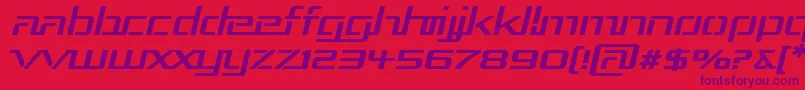 RepublikaIiiExpItalic Font – Purple Fonts on Red Background