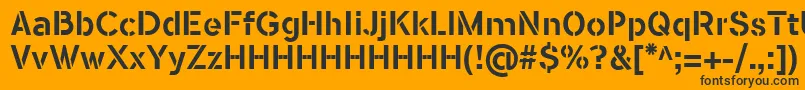 FlamanteStencilMediumFfp Font – Black Fonts on Orange Background