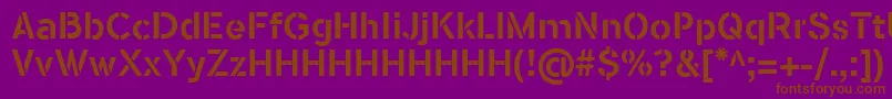 FlamanteStencilMediumFfp Font – Brown Fonts on Purple Background