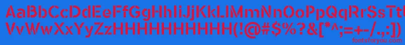 FlamanteStencilMediumFfp Font – Red Fonts on Blue Background