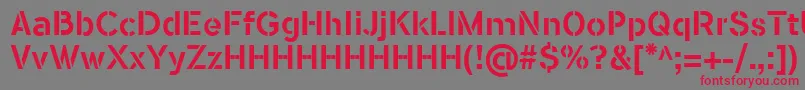 FlamanteStencilMediumFfp Font – Red Fonts on Gray Background