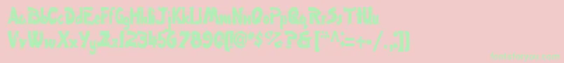 Flatbrush36RegularTtcon Font – Green Fonts on Pink Background