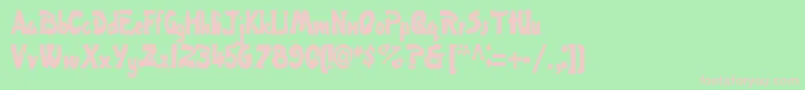 Flatbrush36RegularTtcon Font – Pink Fonts on Green Background