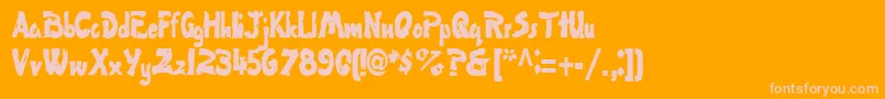 Flatbrush36RegularTtcon Font – Pink Fonts on Orange Background