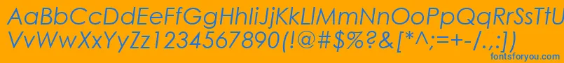 CenturyGothicРљСѓСЂСЃРёРІ Font – Blue Fonts on Orange Background