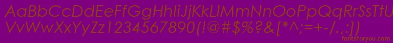 CenturyGothicРљСѓСЂСЃРёРІ Font – Brown Fonts on Purple Background