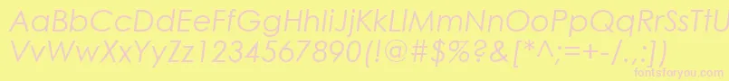 CenturyGothicРљСѓСЂСЃРёРІ Font – Pink Fonts on Yellow Background