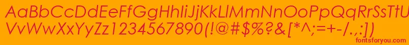 CenturyGothicРљСѓСЂСЃРёРІ Font – Red Fonts on Orange Background