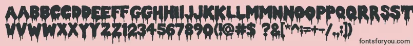 Doublefeature20 Font – Black Fonts on Pink Background