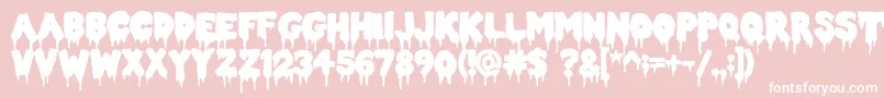 fuente Doublefeature20 – Fuentes Blancas Sobre Fondo Rosa