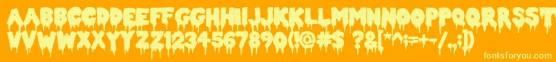 Więcej informacji o czcionce Doublefeature20 Czcionka Doublefeature20 – żółte czcionki na pomarańczowym tle
