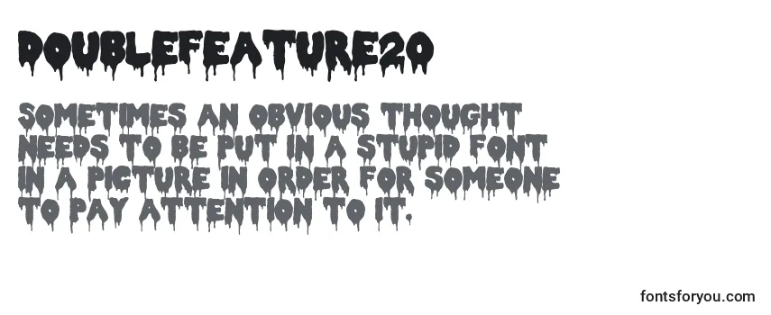 Review of the Doublefeature20 Font