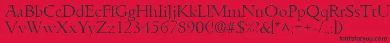 GoudyitalianlhRegular Font – Black Fonts on Red Background