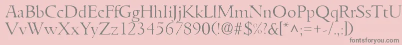 GoudyitalianlhRegular Font – Gray Fonts on Pink Background