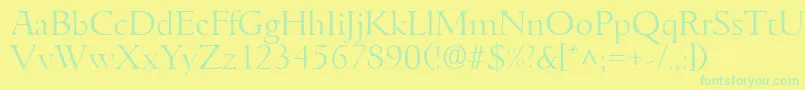 More about GoudyitalianlhRegular Font GoudyitalianlhRegular Font – Green Fonts on Yellow Background