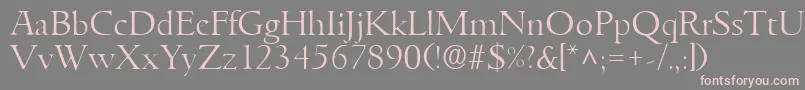 GoudyitalianlhRegular Font – Pink Fonts on Gray Background