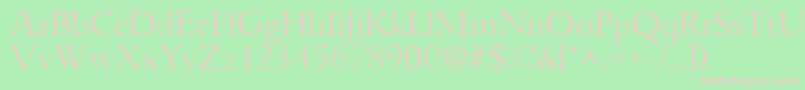 GoudyitalianlhRegular Font – Pink Fonts on Green Background