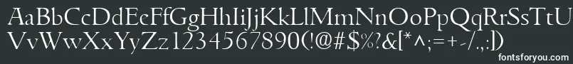 GoudyitalianlhRegular Font – White Fonts on Black Background