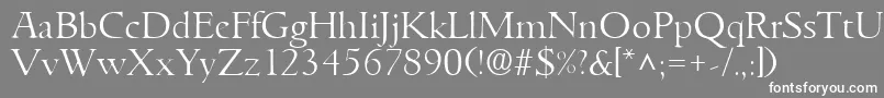 GoudyitalianlhRegular Font – White Fonts on Gray Background