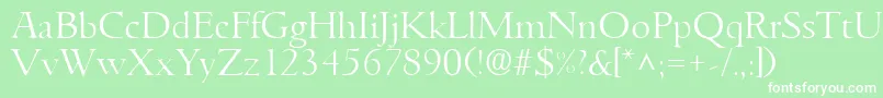 GoudyitalianlhRegular Font – White Fonts on Green Background