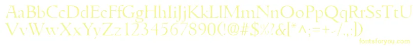 Шрифт GoudyitalianlhRegular – жёлтые шрифты