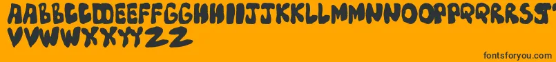 Mump Font – Black Fonts on Orange Background