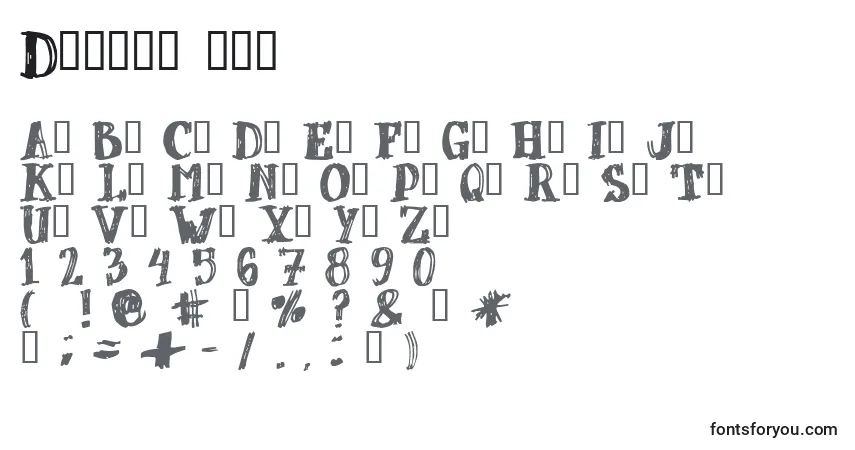 A fonte Dubbel ffy – alfabeto, números, caracteres especiais