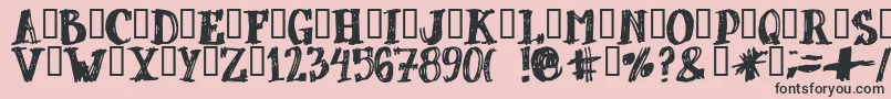 Dubbel ffy Font – Black Fonts on Pink Background