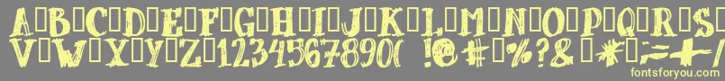 Dubbel ffy Font – Yellow Fonts on Gray Background