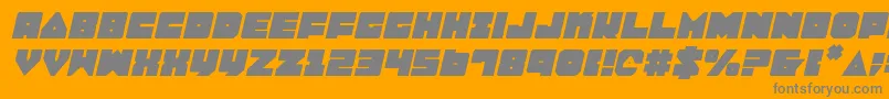 Lobotommyi Font – Gray Fonts on Orange Background