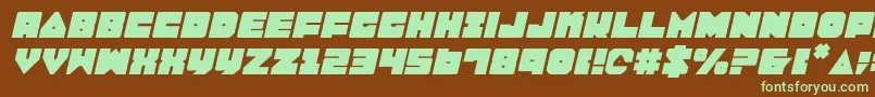 Lobotommyi-fontti – vihreät fontit ruskealla taustalla