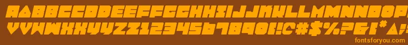 Lobotommyi Font – Orange Fonts on Brown Background