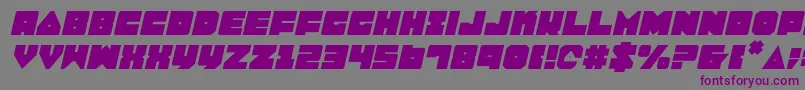 Lobotommyi-fontti – violetit fontit harmaalla taustalla