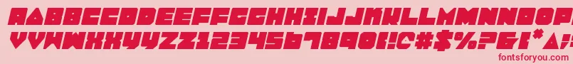 Lobotommyi-Schriftart – Rote Schriften auf rosa Hintergrund