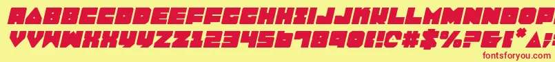 Lobotommyi Font – Red Fonts on Yellow Background