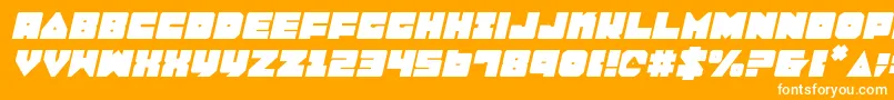 Lobotommyi-fontti – valkoiset fontit oranssilla taustalla
