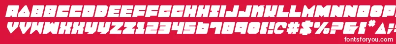 Lobotommyi Font – White Fonts on Red Background